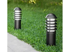 Baliza Exterior Superficie Pie 40cm Guiza Negro