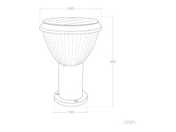 Baliza Exterior Superficie Pie 65cm Polaris Blanco Cálido