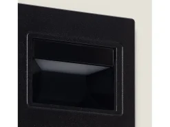 Baliza LED 1.5W Empotrable Pared Negro Randy 3000K Blanco Cálido