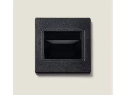 Baliza LED 1.5W Empotrable Pared Negro Randy 3000K Blanco Cálido