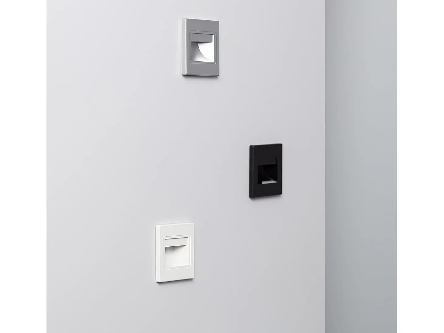 Baliza LED 1.5W Empotrable Pared Negro Randy 3000K Blanco Cálido