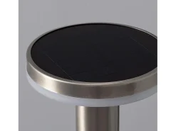 Baliza Solar Exterior LED 6W Superficie Pie 45cm con Detector de Movimiento Helios Inox 3000K Blanco Cálido