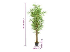 Bambú artificial 1288 hojas 180 cm verde