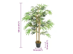 Bambú artificial 730 hojas 120 cm verde