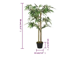 Bambú artificial 380 hojas 80 cm verde