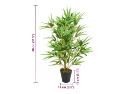 Bambú artificial 368 hojas 80 cm verde