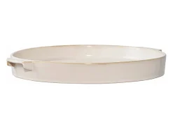 Bandeja de cerámica blanca Ø 37 cm