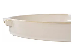 Bandeja de cerámica blanca Ø 37 cm