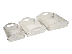 Bandeja MCW-C50 Shabby look (juego de 3), blanco, shabby