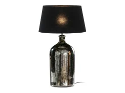 Base de lámpara de cristal plateado envejecido suave