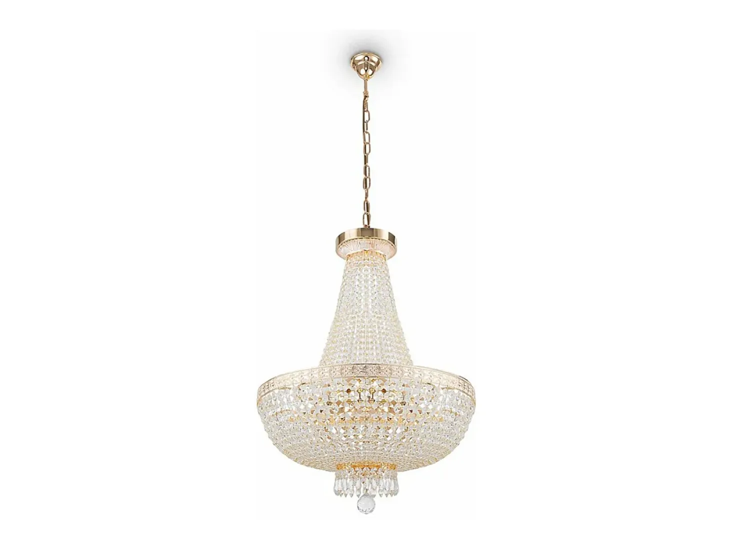Bella Grand Chandelier Oro y Cristal, 8 Luces, E14