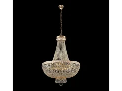 Bella Grand Chandelier Oro y Cristal, 8 Luces, E14