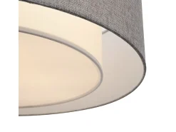 Bergamo Plafón Flush Cilíndrico Cromo, 3 Luces, E27