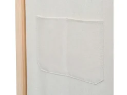 Biombo de 3 paneles Crema 120x170x4 cm Tela