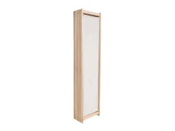 Biombo divisor 5 paneles de tela crema 200x170x4 cm ES313625