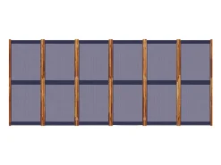Biombo divisor de 6 paneles azul oscuro 420x180 cm ES305967