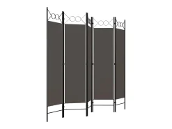 Biombo divisor de 5 paneles gris antracita 200x180 cm ES638366