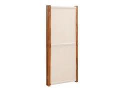 Biombo divisor de 4 paneles blanco crema 280x180 cm ES748533