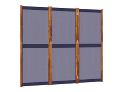 Biombo divisor de 3 paneles azul oscuro 210x180 cm ES914941