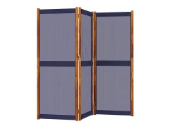 Biombo divisor de 3 paneles azul oscuro 210x180 cm ES914941