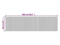 Biombo divisor de bambú marrón oscuro ancho 600 cm alto 165 cm