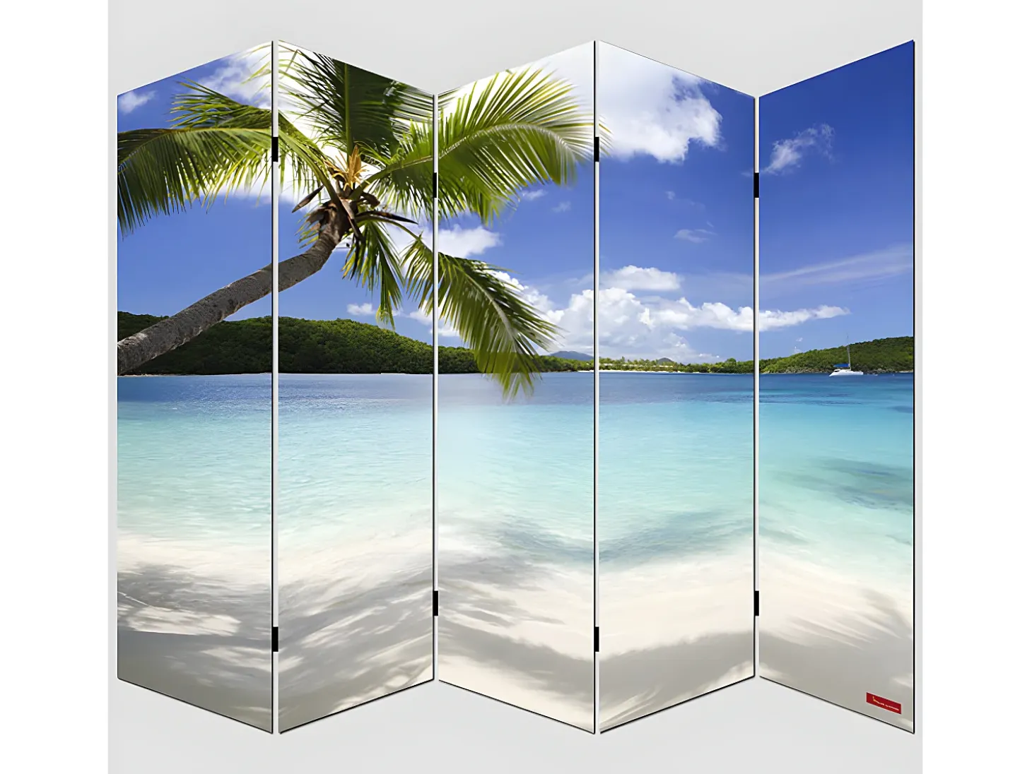 Biombo fotográfico Bagheria, 180 x 200 cm, playa
