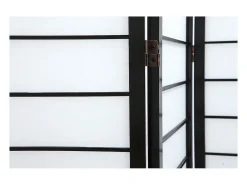 Biombo japonés de madera negra y papel de arroz GIBON