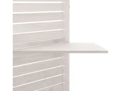 Biombo Separador 3 Paneles y 3 Estantes Librería Moderna Tiam Blanco