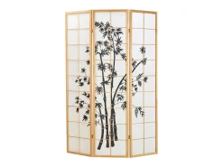 Biombo 132x2x179 cm madera natural Shoji
