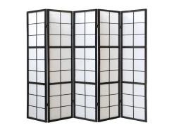 Biombo 175x220x2.2 cm negro Shoji