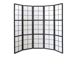 Biombo 175x220x2.2 cm negro Shoji