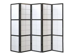 Biombo 175x220x2.2 cm negro Shoji