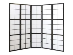Biombo 175x220x2.2 cm negro Shoji