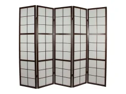 Biombo 175x220x2.2 cm negro Shoji