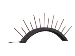 Björnrike - Soporte de adviento eléctrico, 13 luces, color negro.