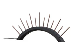 Björnrike - Soporte de adviento eléctrico, 13 luces, color negro.
