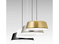 Blanca - Lámpara colgante latón 1XE27 max 1X60W IP20 - Lámpara de techo con diseño moderno en aluminio - Casquillo E27