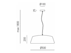 Blanca - Lámpara colgante negra 1XE27 max 1X60W IP20 - Lámpara de techo con diseño moderno en aluminio - Casquillo E27