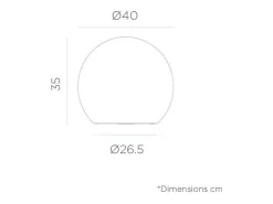 Bola de luz exterior Buly 40 cm Alimentación