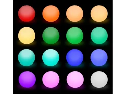 Bola luminosa led inalámbrica, interior/exterior, 16 colores