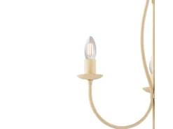 Botte - Lámpara de araña de hierro lacado en marfil con decoración. efecto decapè 3 luces 110 - Ø45 - BL147-3-AV