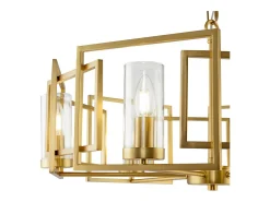 Bowi Lámpara Colgante de Techo Cilíndrica Oro, 6 Luces, E14