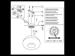 Brena - Lámpara de techo redonda con LED integrado Fabas Luce - Aplique de pared LED regulable de 19 W - Cóncavo color coñac