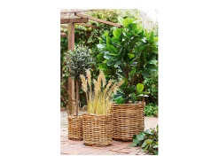 BURTON Set van 3 rieten opbergmanden – Natuurlijk design