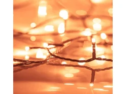 Cadena de luces 400 LEDs 40 m 8 efectos de luz blanco cálido