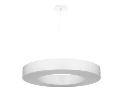 Candelabros Astrona slim minimalista de tela/PVC/acero - 6 fuentes luminosas 3000K - L.70 x A.102 cm - blanco