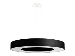 Candelabros Astrona slim minimalista de tela/PVC/acero - 6 fuentes luminosas 3000K - L.70 x A.102 cm - negro