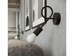 Candelabros Levar Industrial De Acero - 4 Fuentes Luminosas - L.75 X A.32 Cm - Negro