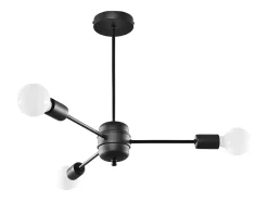 Candelabros Lingoro moderno de acero - 3 fuentes luminosas 4000K - L.61 x A.46 cm - negro