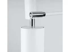 Candelabros Torim moderno de acero - 6 fuentes luminosas 4000K - L.77 x A.125 cm - blanco